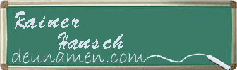 Rainer Hansch Visitenkarte